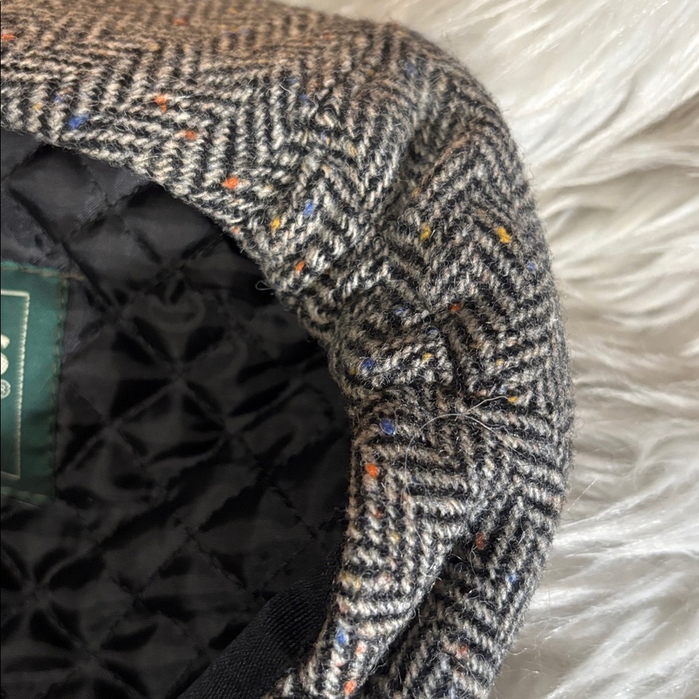 Mucros Weavers Irish Winter Flat Cap Men's Kerry 100% Wool Tweed Hat Medium - Picture 7 of 9